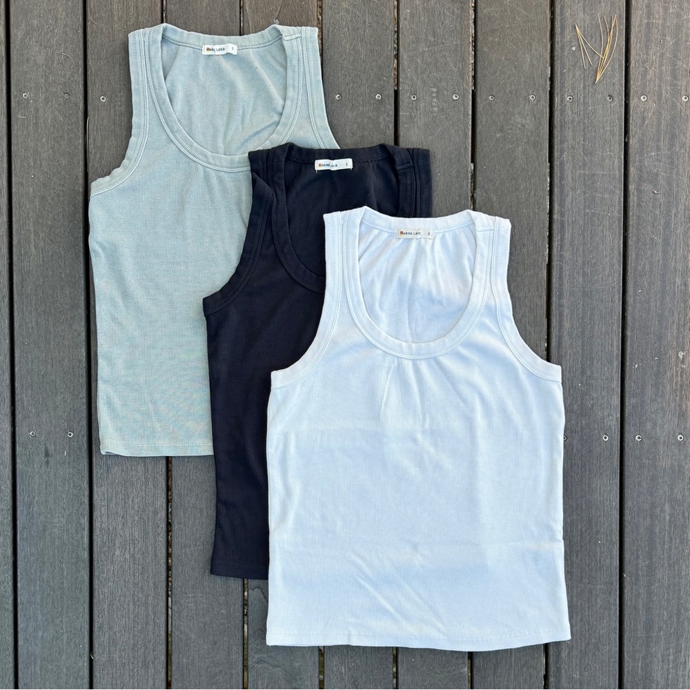 Marine Layer Ribbed Tank Tops - Set of 3